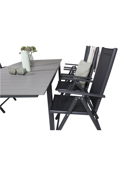 Matgrupp Levels med Break matstolar, 160 × 100 cm