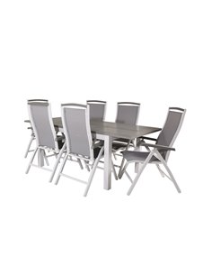 Matgrupp Albany med Albany matstolar, 152 × 90 cm 2