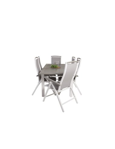Matgrupp Albany med Albany matstolar, 152 × 90 cm