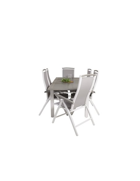 Matgrupp Albany med Albany matstolar, 152 × 90 cm