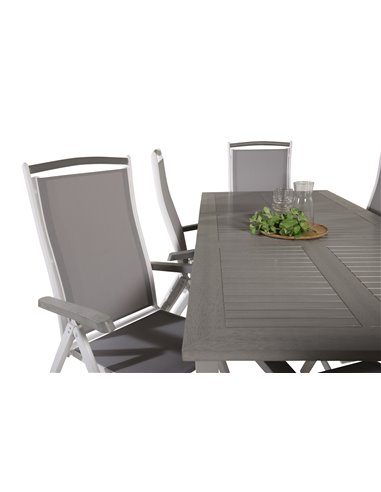Matgrupp Albany med Albany matstolar, 152 × 90 cm