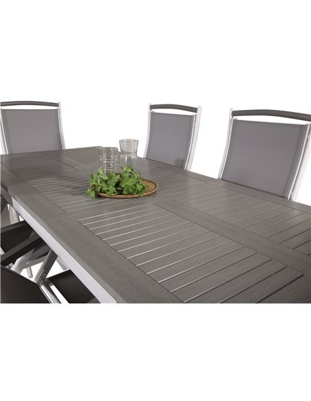 Matgrupp Albany med Albany matstolar, 152 × 90 cm