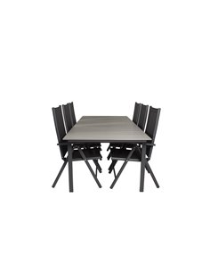 Matgrupp Levels med Break matstolar, 224 × 100 cm