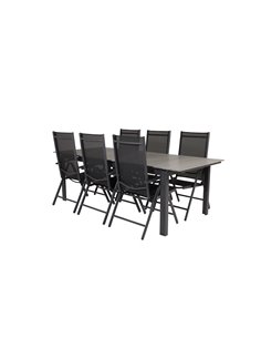 Matgrupp Levels med Break matstolar, 224 × 100 cm 2
