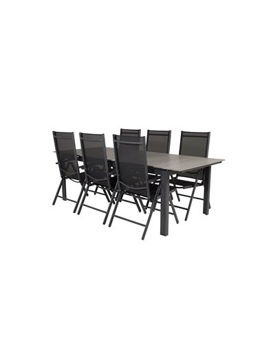 Matgrupp Levels med Break matstolar, 224 × 100 cm