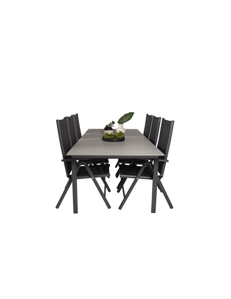 Matgrupp Levels med Break matstolar, 224 × 100 cm