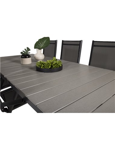 Matgrupp Levels med Break matstolar, 224 × 100 cm