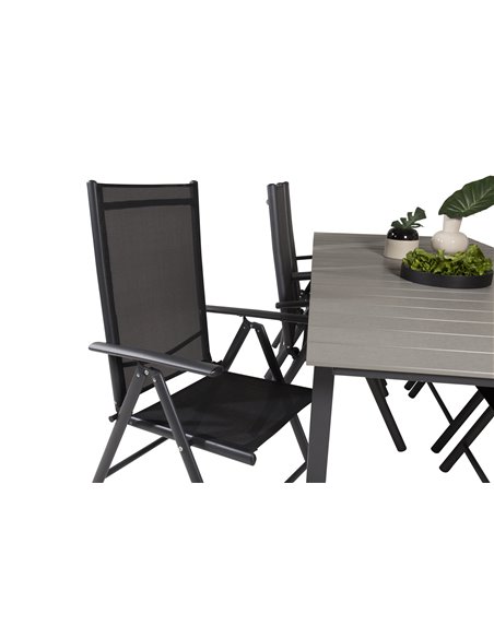 Matgrupp Levels med Break matstolar, 224 × 100 cm