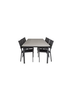 Matgrupp Levels med Copacabana matstolar, 224 × 100 cm