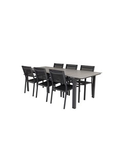 Matgrupp Levels med Copacabana matstolar, 224 × 100 cm 2