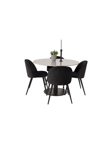 Matgrupp Razzia med Velvet matstolar