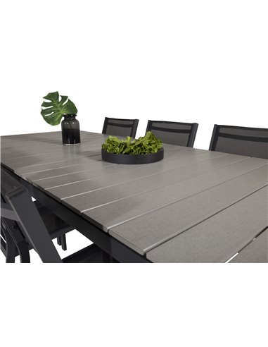 Matgrupp Levels med Copacabana matstolar, 224 × 100 cm