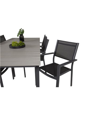 Matgrupp Levels med Copacabana matstolar, 224 × 100 cm