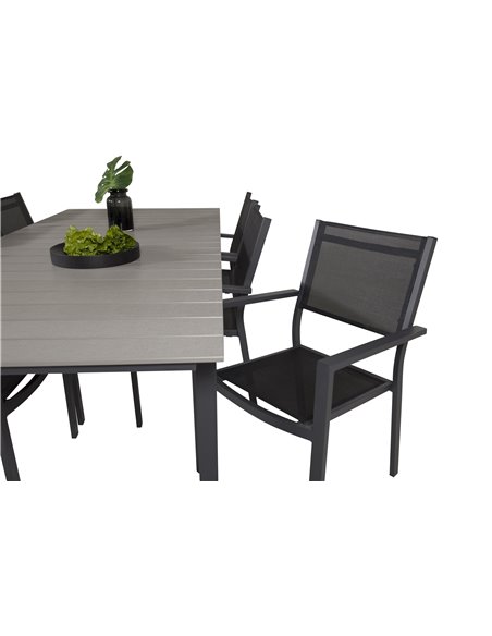 Matgrupp Levels med Copacabana matstolar, 224 × 100 cm