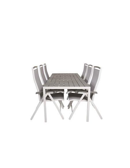 Matgrupp Break med Albany matstolar, 205 × 90 cm