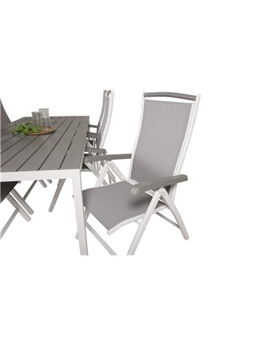 Matgrupp Break med Albany matstolar, 205 × 90 cm