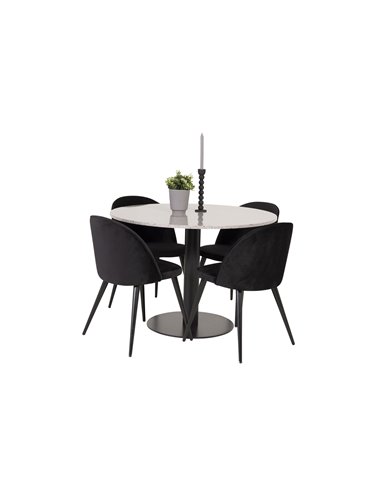 Matgrupp Razzia med Velvet matstolar