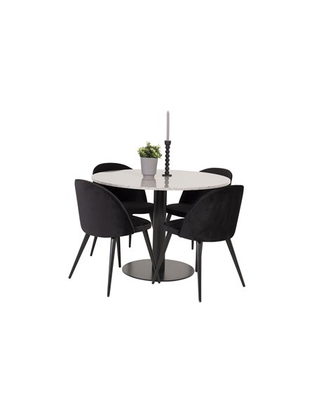 Matgrupp Razzia med Velvet matstolar