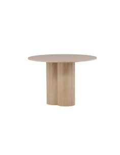 Runt matbord Olivia, Ø110 cm, Vitlaserad