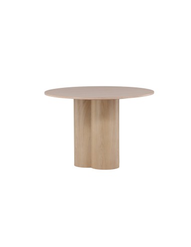 Runt matbord Olivia, Ø110 cm, Vitlaserad