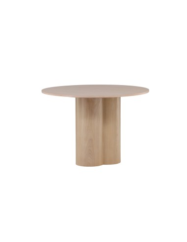 Runt matbord Olivia, Ø110 cm, Vitlaserad