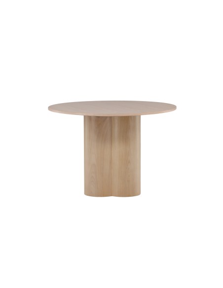 Runt matbord Olivia, Ø110 cm, Vitlaserad