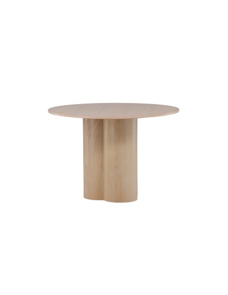 Runt matbord Olivia, Ø110 cm, Vitlaserad
