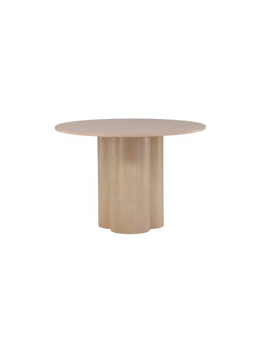 Runt matbord Olivia, Ø110 cm, Vitlaserad