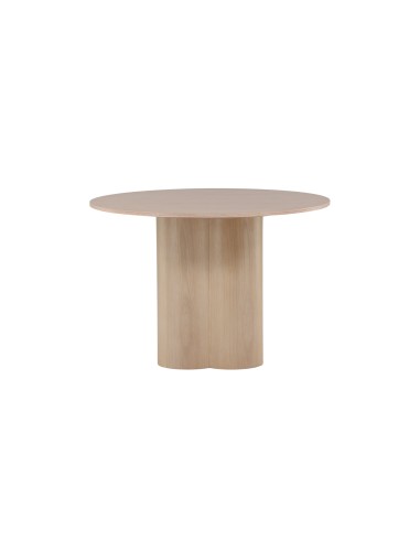 Runt matbord Olivia, Ø110 cm, Vitlaserad