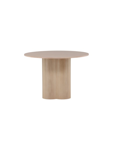Runt matbord Olivia, Ø110 cm, Vitlaserad