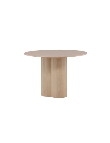 Runt matbord Olivia, Ø110 cm, Vitlaserad