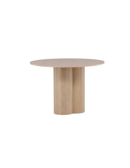 Runt matbord Olivia, Ø110 cm, Vitlaserad