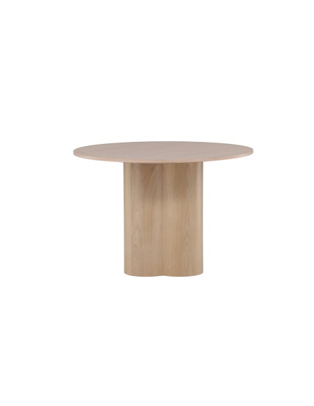 Runt matbord Olivia, Ø110 cm, Vitlaserad