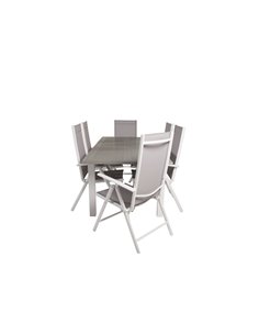 Matgrupp Albany med Break matstolar, 152 × 90 cm