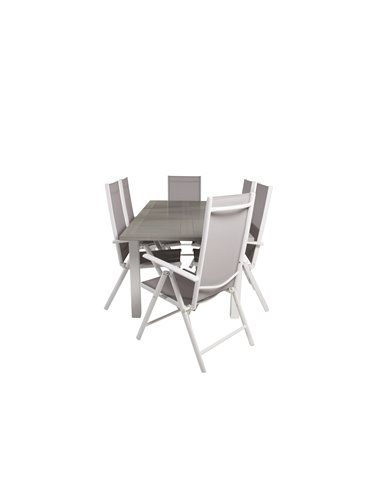 Matgrupp Albany med Break matstolar, 152 × 90 cm