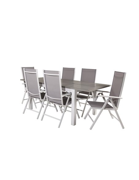 Matgrupp Albany med Break matstolar, 152 × 90 cm