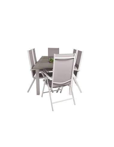 Matgrupp Albany med Break matstolar, 152 × 90 cm