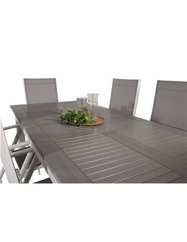 Matgrupp Albany med Break matstolar, 152 × 90 cm