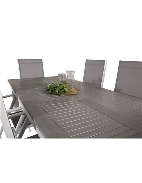Matgrupp Albany med Break matstolar, 152 × 90 cm
