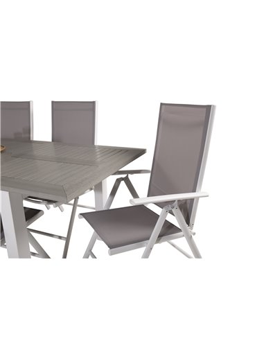 Matgrupp Albany med Break matstolar, 152 × 90 cm