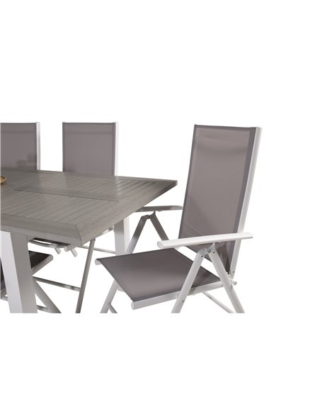 Matgrupp Albany med Break matstolar, 152 × 90 cm