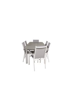 Matgrupp Albany med Parma matstolar, 152 × 90 cm