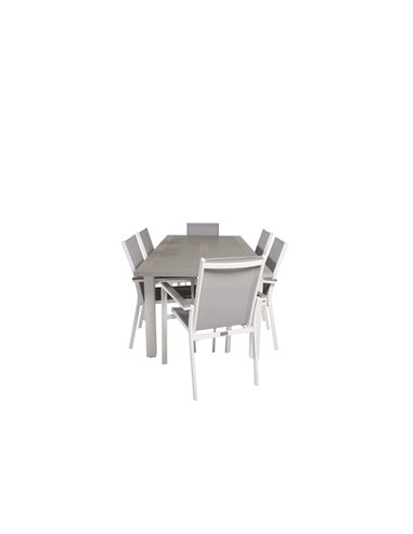 Matgrupp Albany med Parma matstolar, 152 × 90 cm