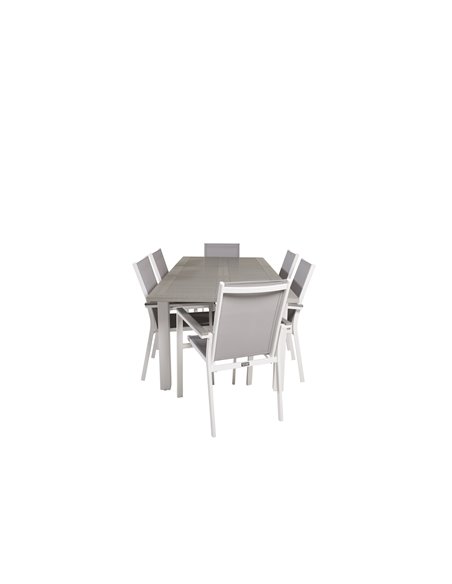 Matgrupp Albany med Parma matstolar, 152 × 90 cm