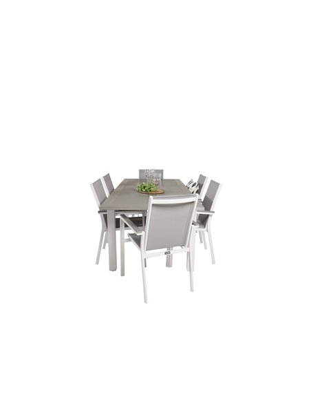 Matgrupp Albany med Parma matstolar, 152 × 90 cm