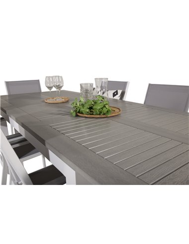 Matgrupp Albany med Parma matstolar, 152 × 90 cm