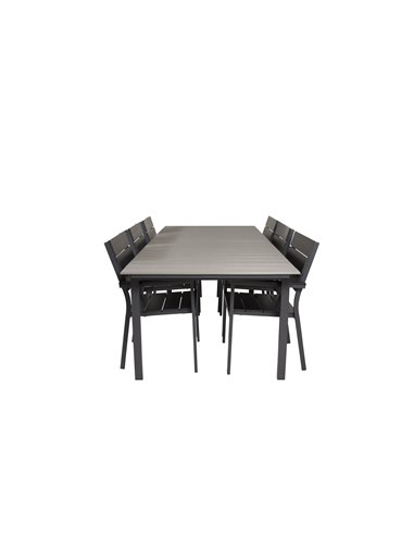 Matgrupp Levels med Levels matstolar, 224 × 100 cm