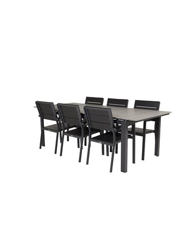 Matgrupp Levels med Levels matstolar, 224 × 100 cm