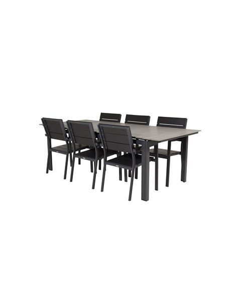 Matgrupp Levels med Levels matstolar, 224 × 100 cm