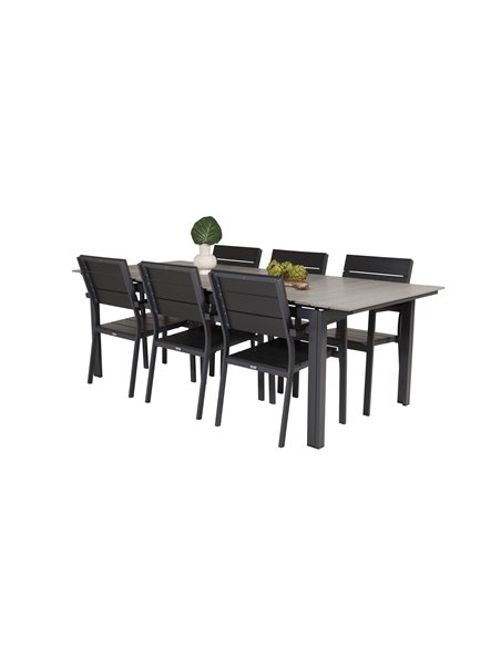 Matgrupp Levels med Levels matstolar, 224 × 100 cm